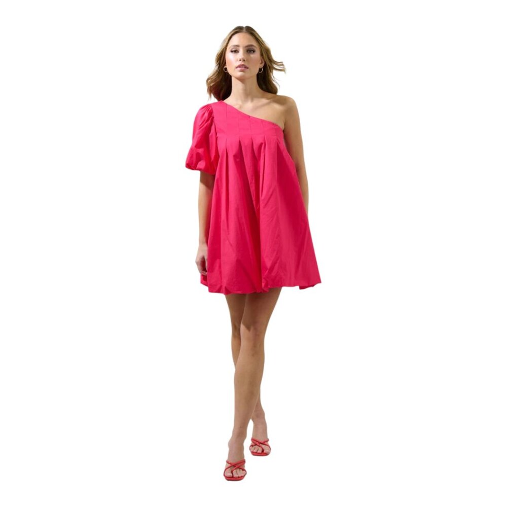 🏷️ NWT  🏷️  SUGARLIPS Fuchsia Mini Loraine Bubble Dress sz M  🏷️ NWT  🏷️